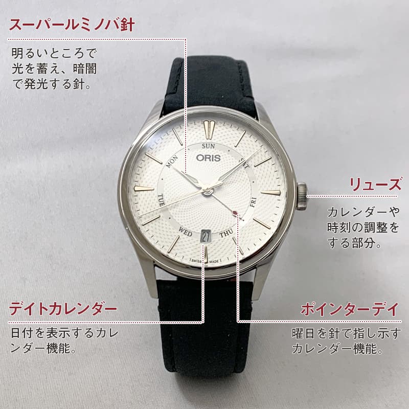 Oris(オリス) Artelier(アートリエ)ポインターデイデイト 755 7742 4051-07 5 21 34FC 腕時計
