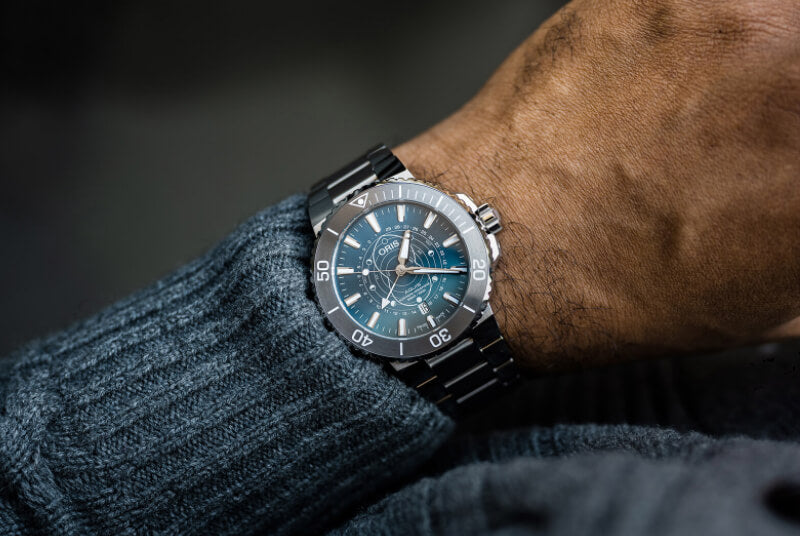 オリス（ORIS）AQUIS(アクイス) ダットワット リミテッドエディション 761 7765 4185-Set 腕時計 世界限定2009本