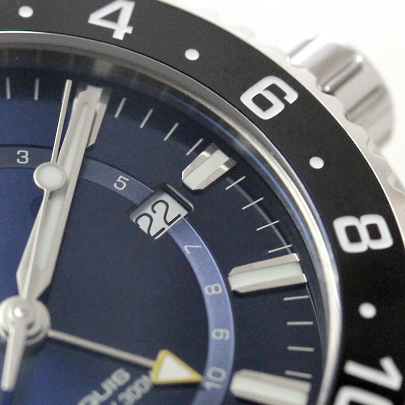 オリス/Oris/ダイビング/アクイス/GMTデイト/798.7754.4135 ステンレスベルト 腕時計