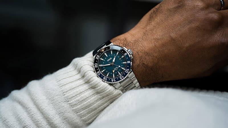 オリス/Oris/アクイス/ホエールシャークリミテッドエディション/GMTデイト/798 7754 4175-Set 2016本限定 腕時計