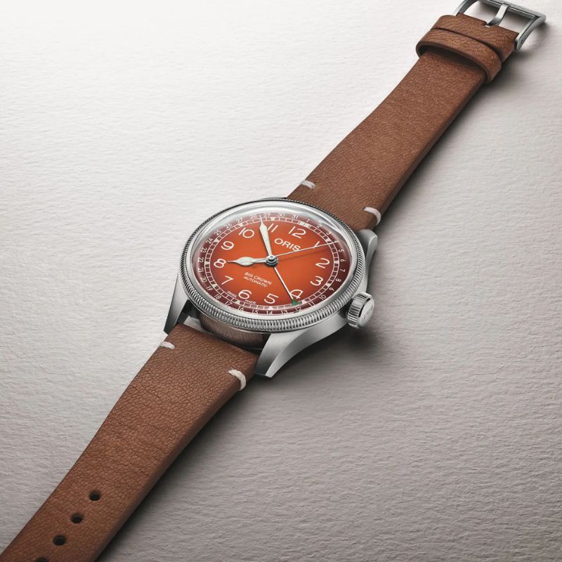 ORIS(オリス) ビッグクラウンポインターデイト チェルボボランテ オレンジ 腕時計 754-7785-4068-Set