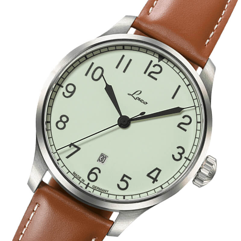 ラコ ネイビーウォッチ LACO 21系 自動巻ムーブメント ネイビー バレンシア42 861651.2 腕時計