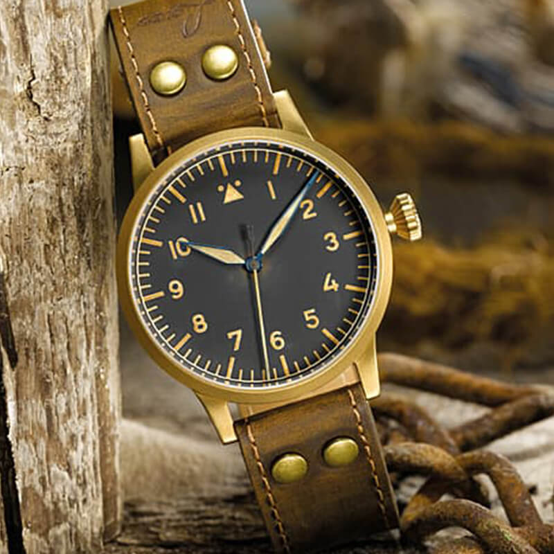 ラコ（Laco) オリジナルパイロットウォッチ Laco 200 自動巻き ザールブリュッケン ブロンズ 腕時計 862085
