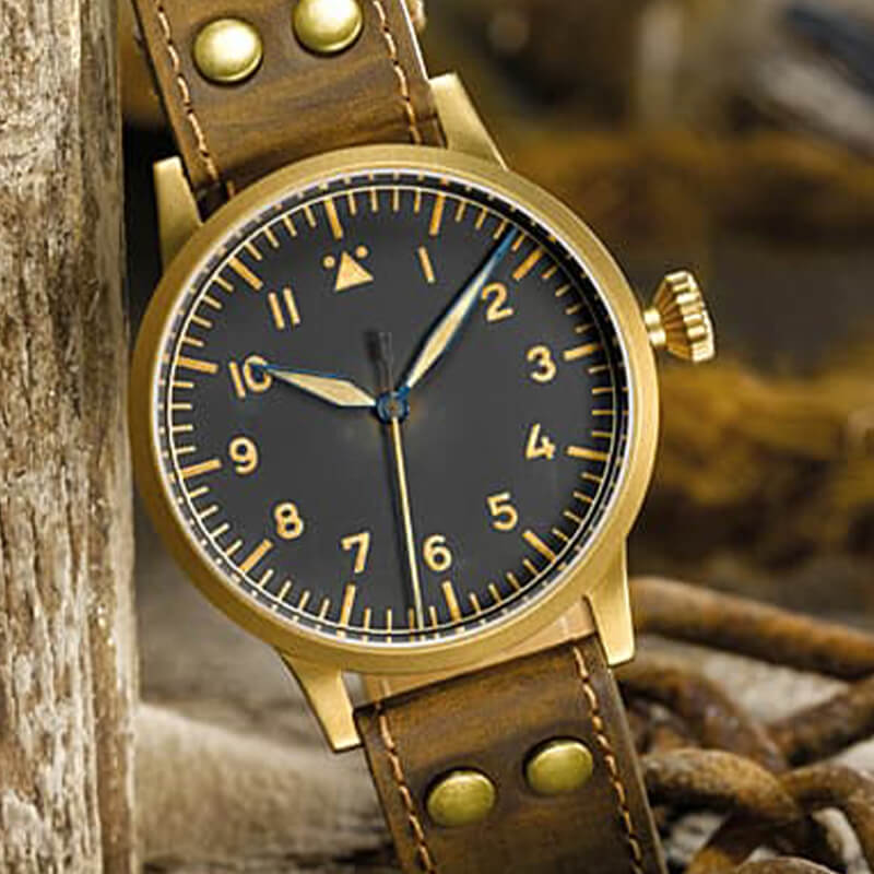 ラコ（Laco) オリジナルパイロットウォッチ Laco 210 手巻き ヴェスターラント ブロンズ 腕時計 862087