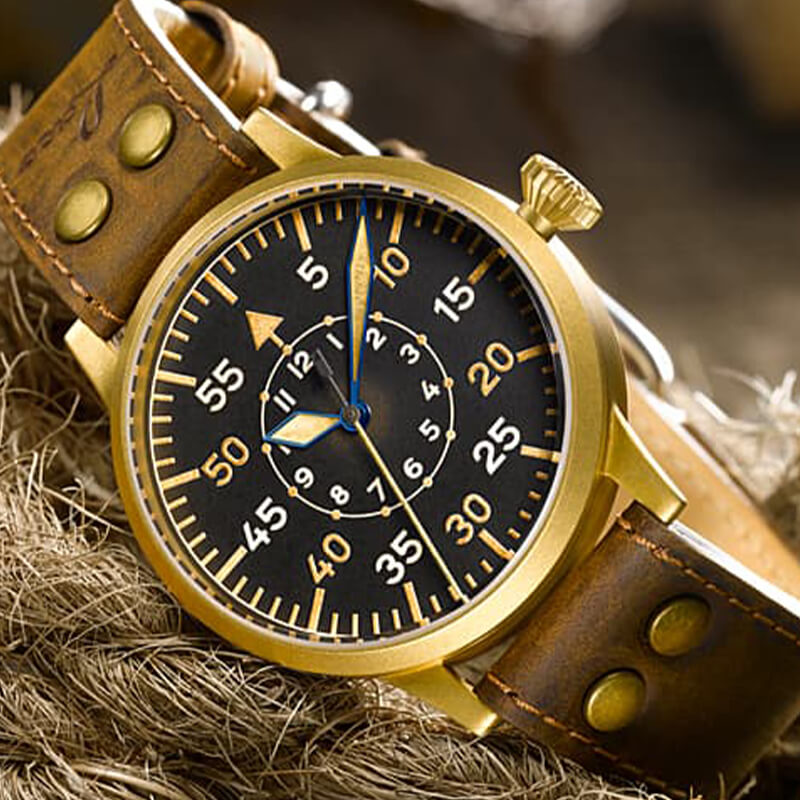 ラコ（Laco) オリジナルパイロットウォッチ Laco 210 手巻き ドルトムント ブロンズ 腕時計 862088