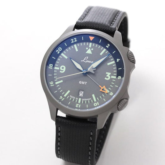 ラコ（Laco)フランクフルト（Frankfurt）グラウ Laco39 GMT 自動巻き 862121 腕時計 グレー