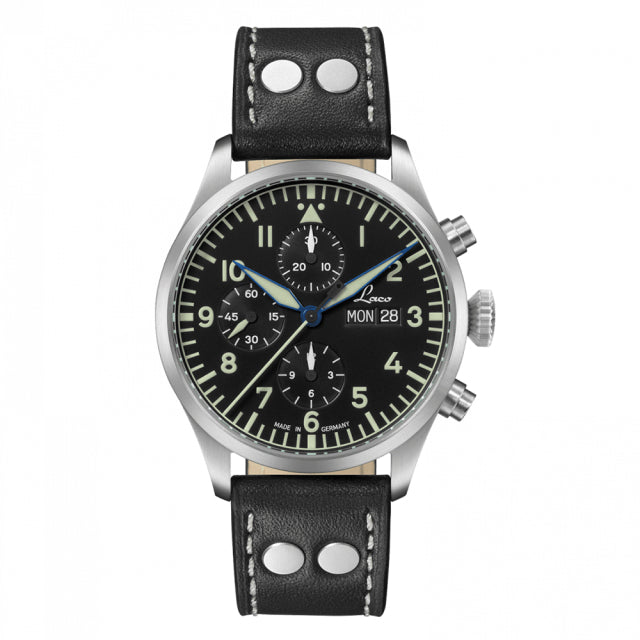 ラコ（Laco) クロノグラフウォッチ Laco500 自動巻き Kiel.2 Schwarz（キール.2 シュバルツ）862148 腕時計