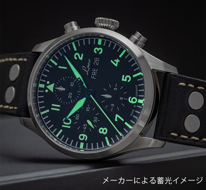 ラコ（Laco) クロノグラフウォッチ Laco500 自動巻き Kiel.2 Schwarz（キール.2 シュバルツ）862148 腕時計
