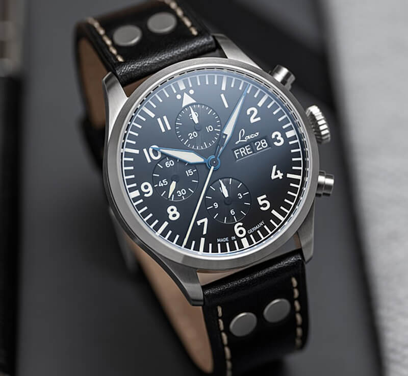 ラコ（Laco) クロノグラフウォッチ Laco500 自動巻き Kiel.2 Schwarz（キール.2 シュバルツ）862148 腕時計