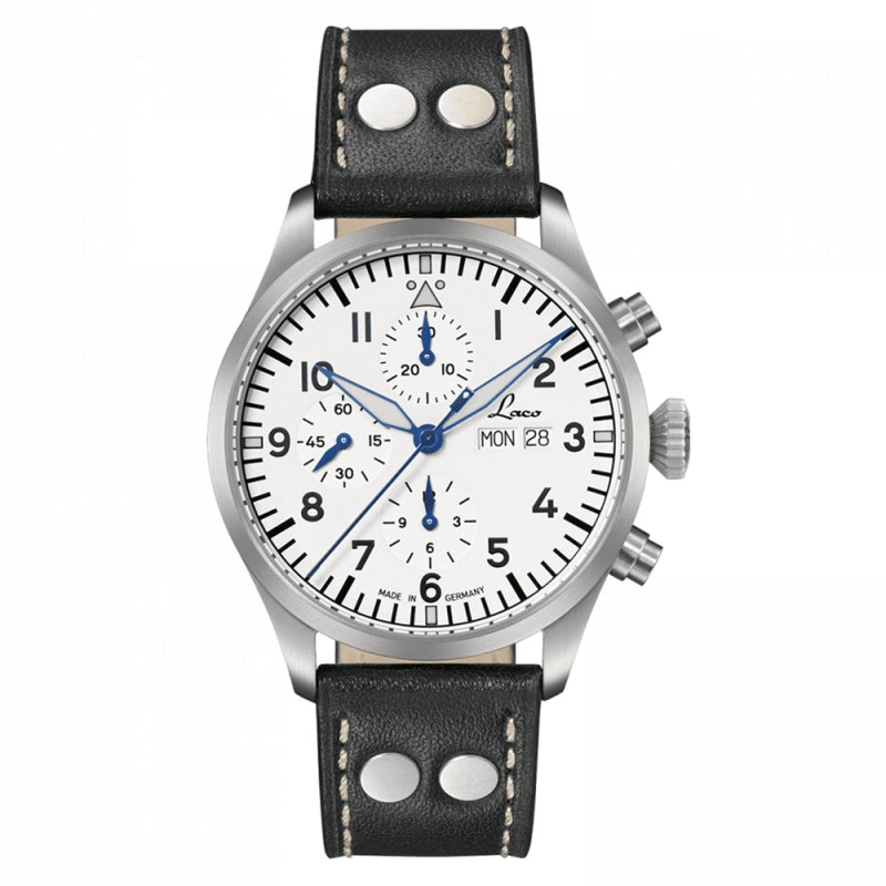 ラコ（Laco) クロノグラフウォッチ Laco500 自動巻き Kiel.2 Weiss（キール.2 ヴァイス）862153 腕時計