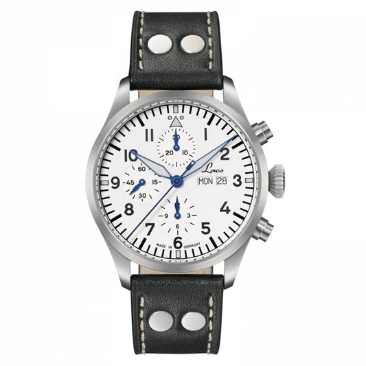 ラコ（Laco) クロノグラフウォッチ Laco500 自動巻き Kiel.2 Weiss（キール.2 ヴァイス）862153 腕時計