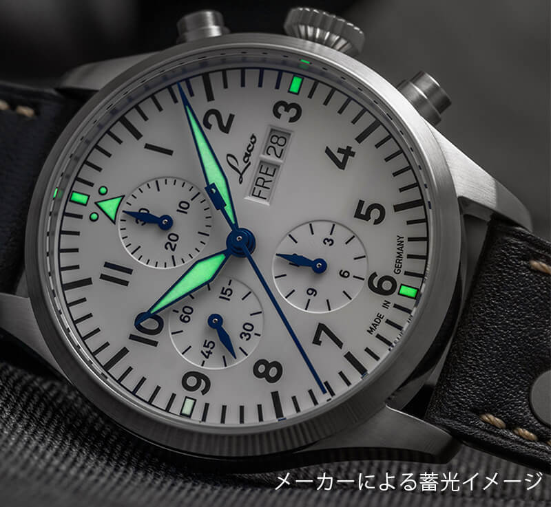 ラコ（Laco) クロノグラフウォッチ Laco500 自動巻き Kiel.2 Weiss（キール.2 ヴァイス）862153 腕時計