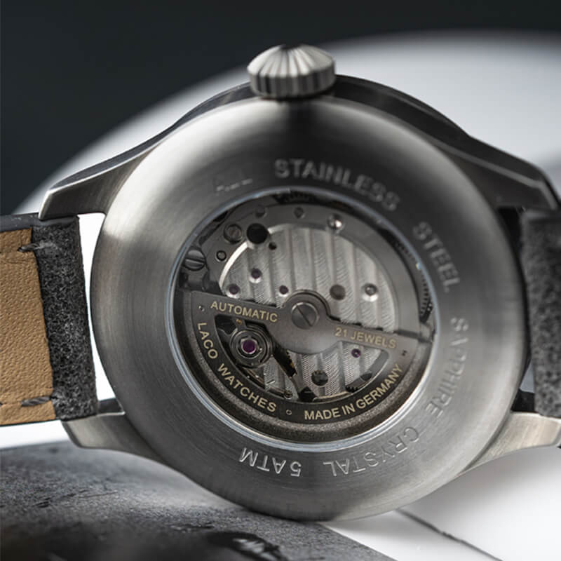 Laco (ラコ) パイロット アウクスブルク42 グラウ 自動巻き グレー 42mm 腕時計 862158