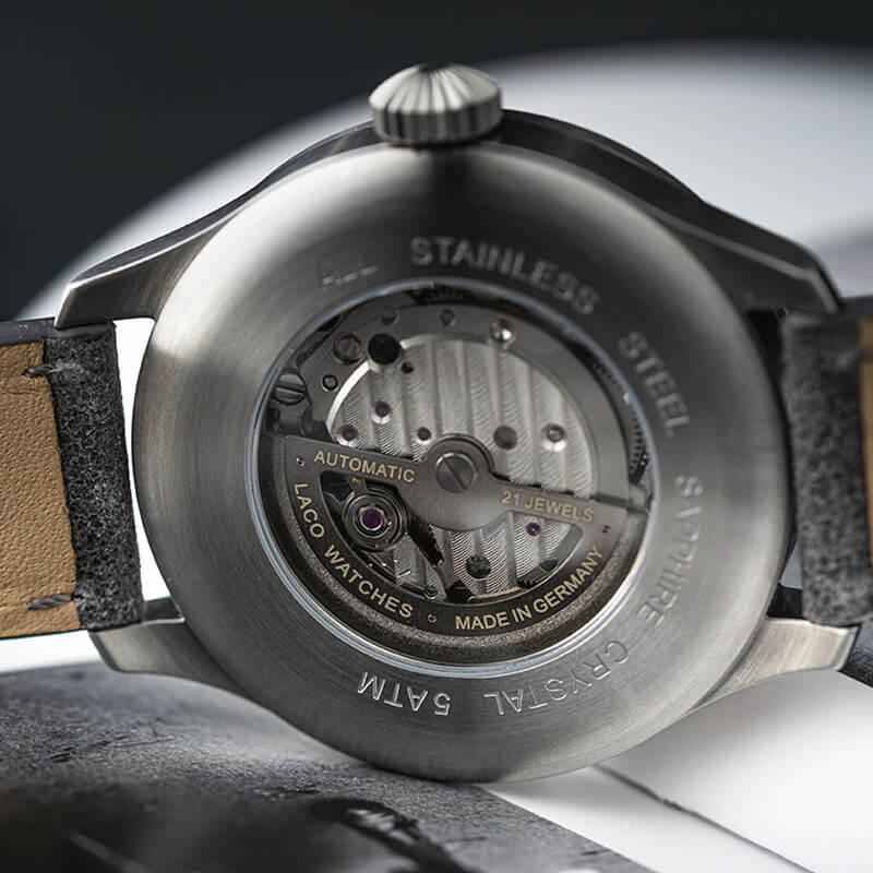 Laco (ラコ) パイロット アーヘン42 グラウ 自動巻き グレー 42mm 腕時計 862159