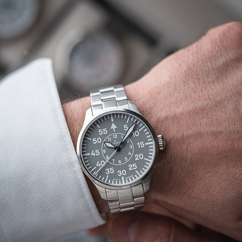 Laco (ラコ) パイロット アーヘン39 グラウ 自動巻き グレー 39mm 腕時計 862162.MB