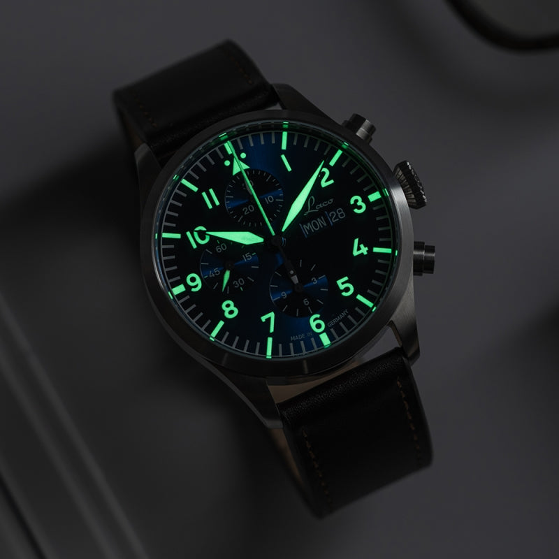 Laco(ラコ) クロノグラフ キール.2 Blau(ブラウ) 腕時計 862186