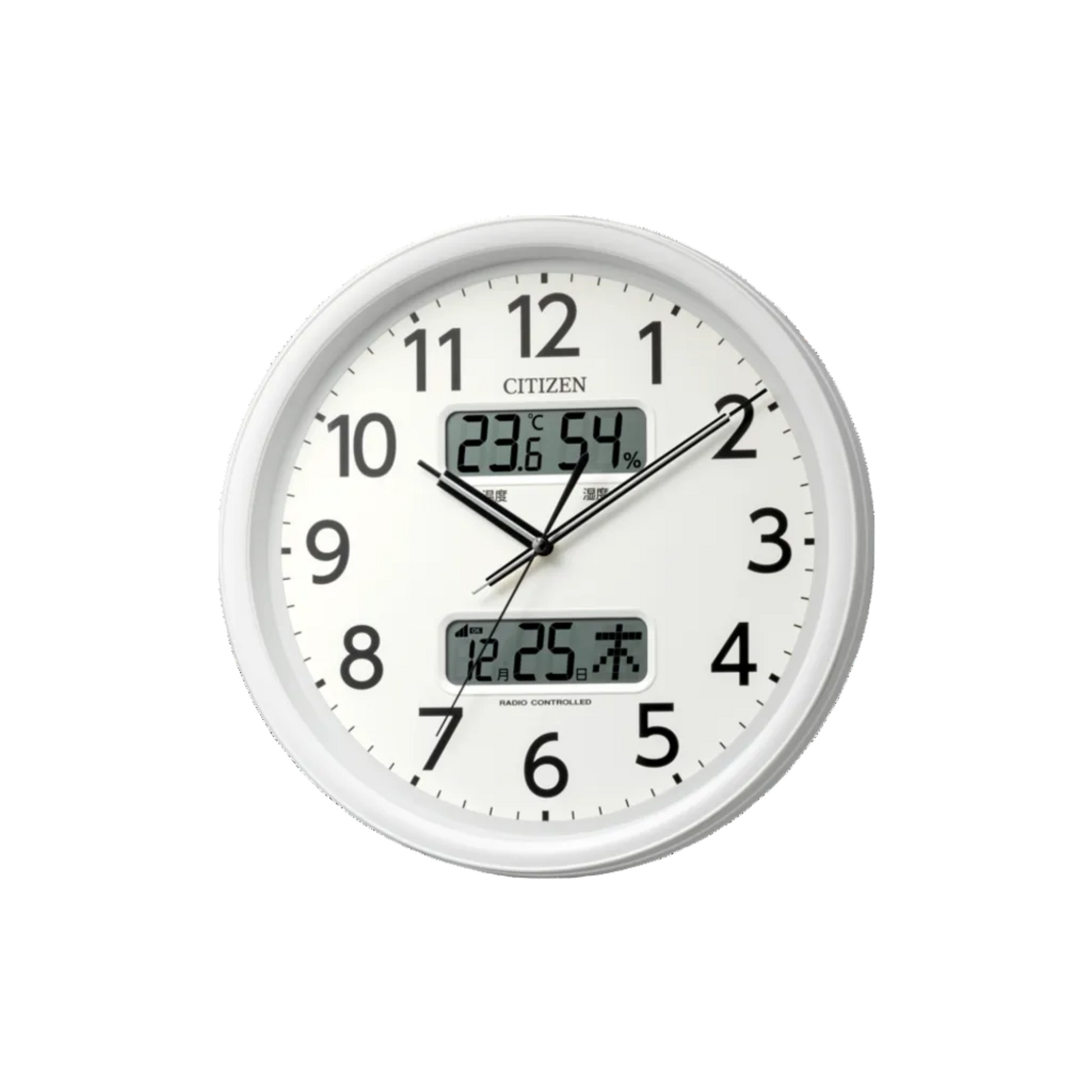 CITIZEN シチズン デジタル 温度・湿度 カレンダー 電波掛け時計【8FYA06-003】