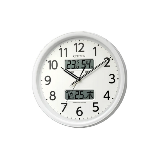 CITIZEN シチズン デジタル 温度・湿度 カレンダー 電波掛け時計【8FYA06-003】