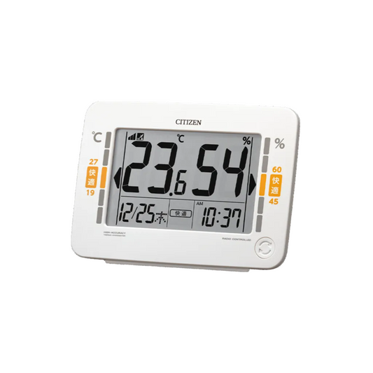 正面 環境目安付き高精度デジタル温湿度計イン