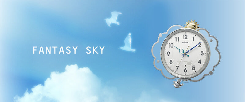 RHYTHM Fantasy Sky M410 Radio-Controlled Wall Clock, 36cm