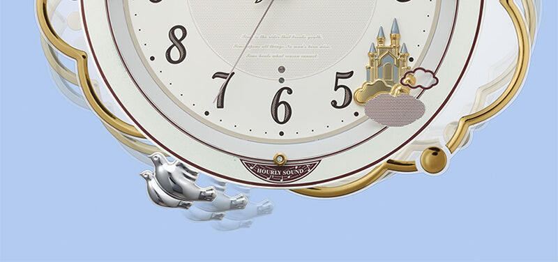 RHYTHM Fantasy Sky M410 Radio-Controlled Wall Clock, 36cm