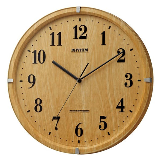 RHYTHM リズム 電波 掛け時計 ライブリーアリス 8MY501SR07 薄茶