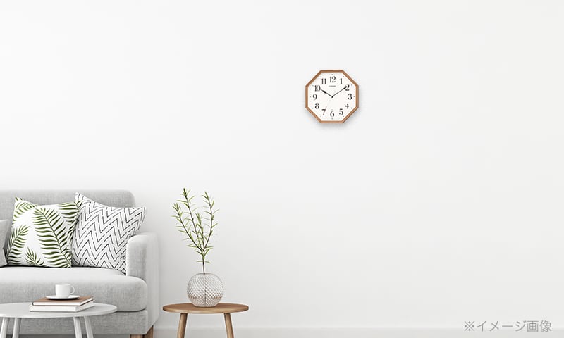 CITIZEN シチズン 木枠 電波 掛け時計　8MY531-006　茶色