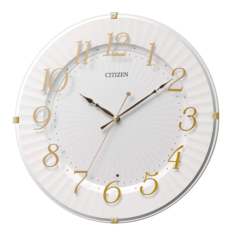 CITIZEN シチズン 電波 掛け時計　8MY537-018　ゴールド