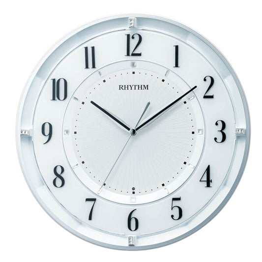 RHYTHM リズム 電波掛け時計 フィットウェーブクールM551 夜眠る秒針 8MY551SR03