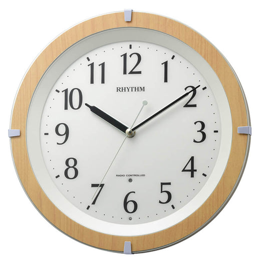 RHYTHM リズム 夜光 電波 掛け時計 リバライト561　8MY561SR03
