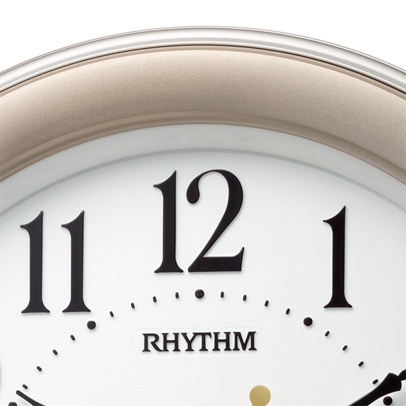 RHYTHM リズム 電波 掛け時計 フィットウェーブ 8MY563SR18