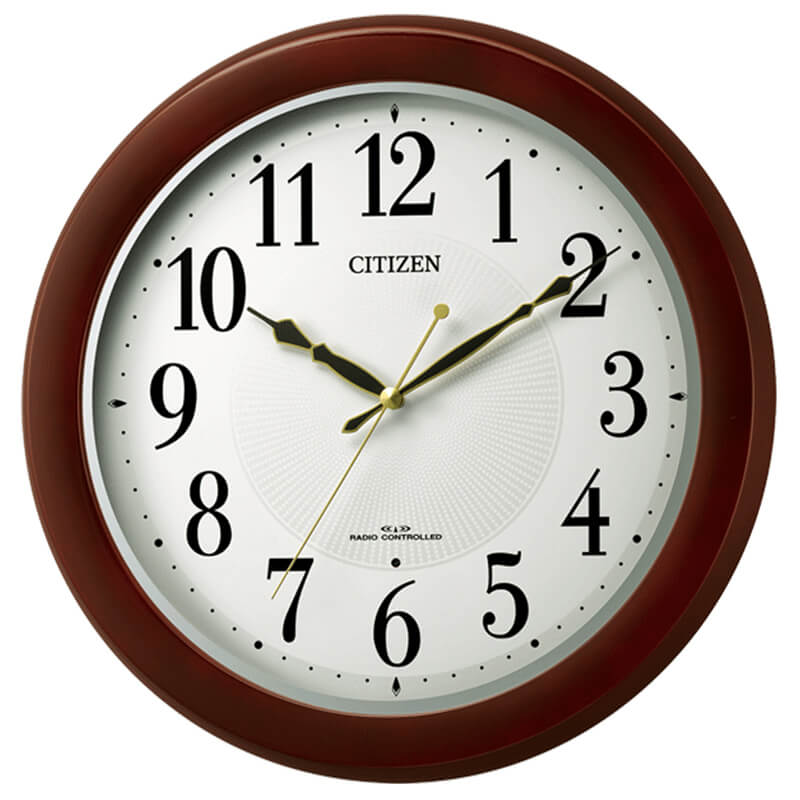 CITIZEN シチズン 木製 電波 掛け時計 8MYA37-006