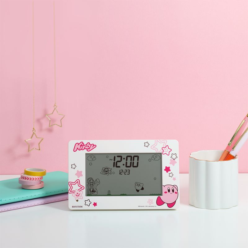 RHYTHM リズム アラームデジタルR81 星のカービィ 置き時計【8RDA81KB03】