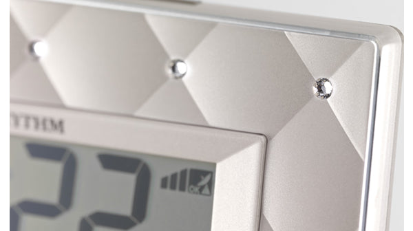 RHYTHM リズム 電波 目覚まし時計 フィットウェーブアビスコ 8RZ167SR38 ベージュパール