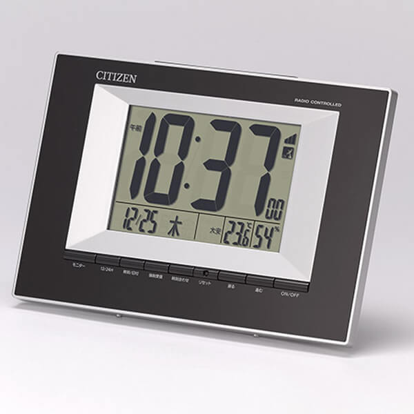 CITIZEN シチズン デジタル 電波 掛け置き兼用 目覚まし時計  8RZ181-002