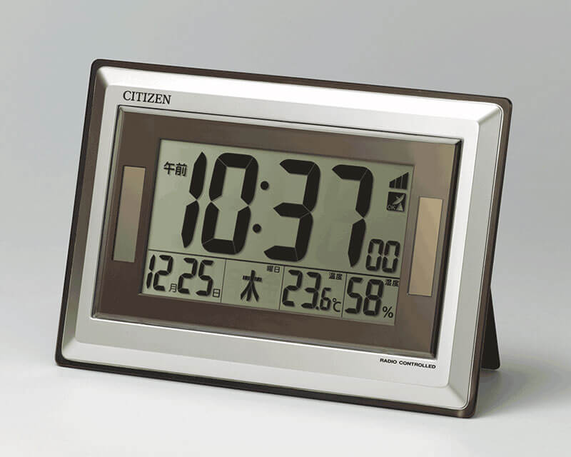 シチズン CITIZEN 電波時計 温度 湿度 ソーラー 掛け置き兼用クロック 8RZ182-019