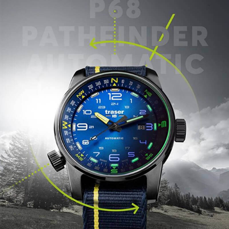 traser(トレーサー)　P68 Pathfinder(パスファインダー) ブルー　9031583 自動巻き 腕時計