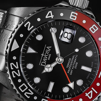 DAVOSA（ダボサ） Ternos Pro（テルノス プロ）TT GMT オートマティック/自動巻き/メンズ/ 161.571.90 腕時計 ブラック/レッド