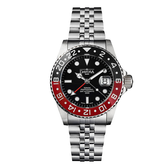 DAVOSA（ダボサ） Ternos Pro（テルノス プロ）TT GMT オートマティック/自動巻き/メンズ/ 161.571.09 腕時計 ブラック/レッド