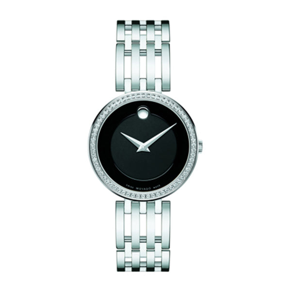 MOVADO ESPERANZA Quartz Diamond Bezel Women's Watch, Black, E0607052.8123S
