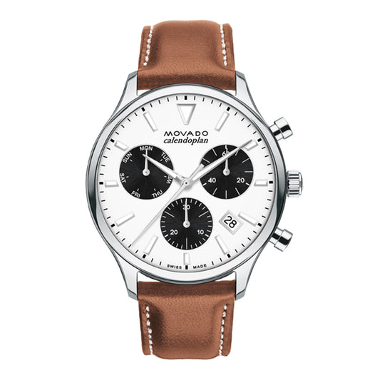 MOVADO(モバード) HERITAGE クォーツクロノグラフ 腕時計 H3650147.8101L
