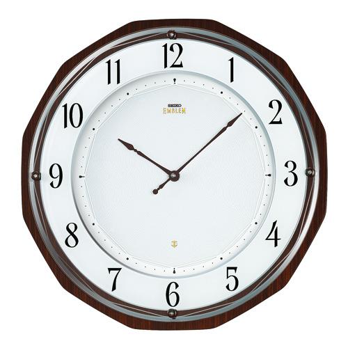 SEIKO EMBLEM セイコーエムブレム シックな薄型ソーラー電波クロック[HS536B]　35cm