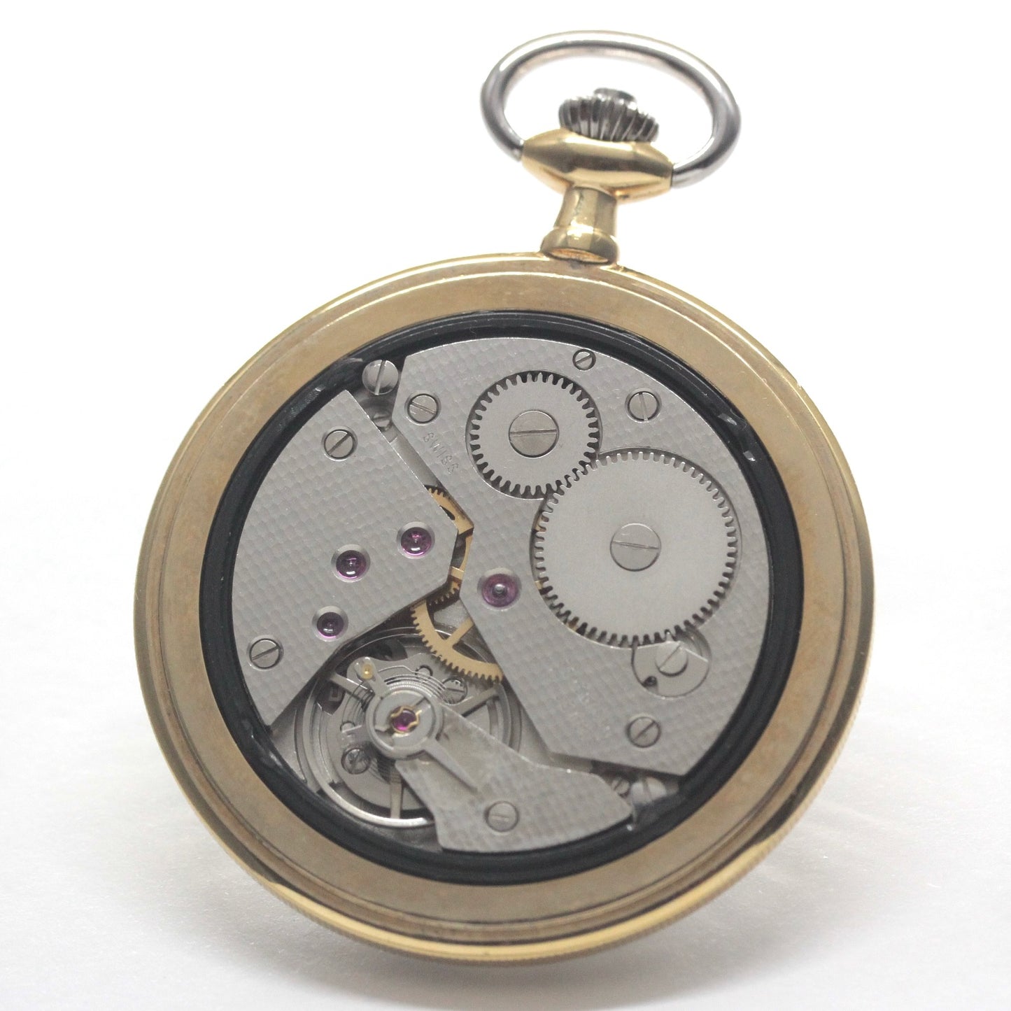 絶版モデルのティソ（TISSOT）/ ヴィンテージウォッチ / コンビカラー/ ハンターケース /アラビア数字/ 手巻き式 / 懐中時計 /tissot-1043