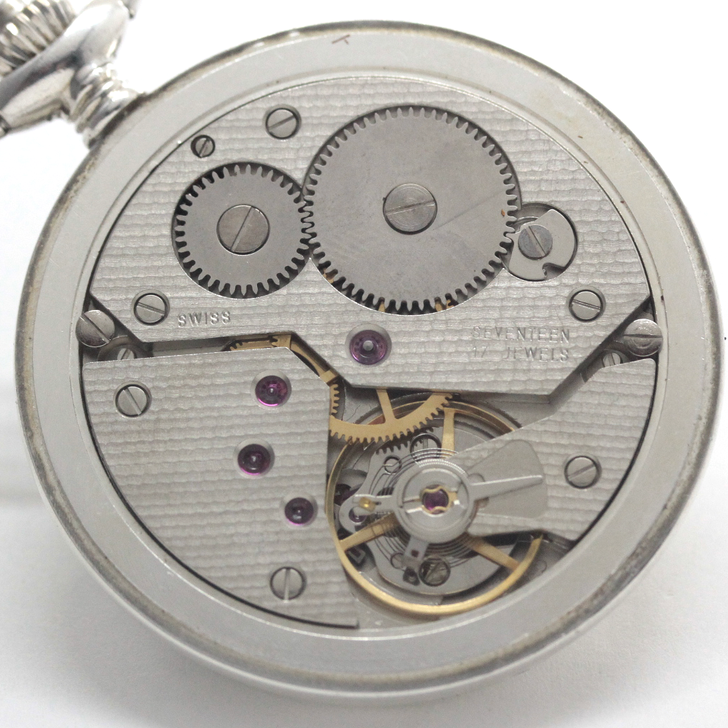 すでに絶版で製造されていない、ティソ銀無垢懐中時計