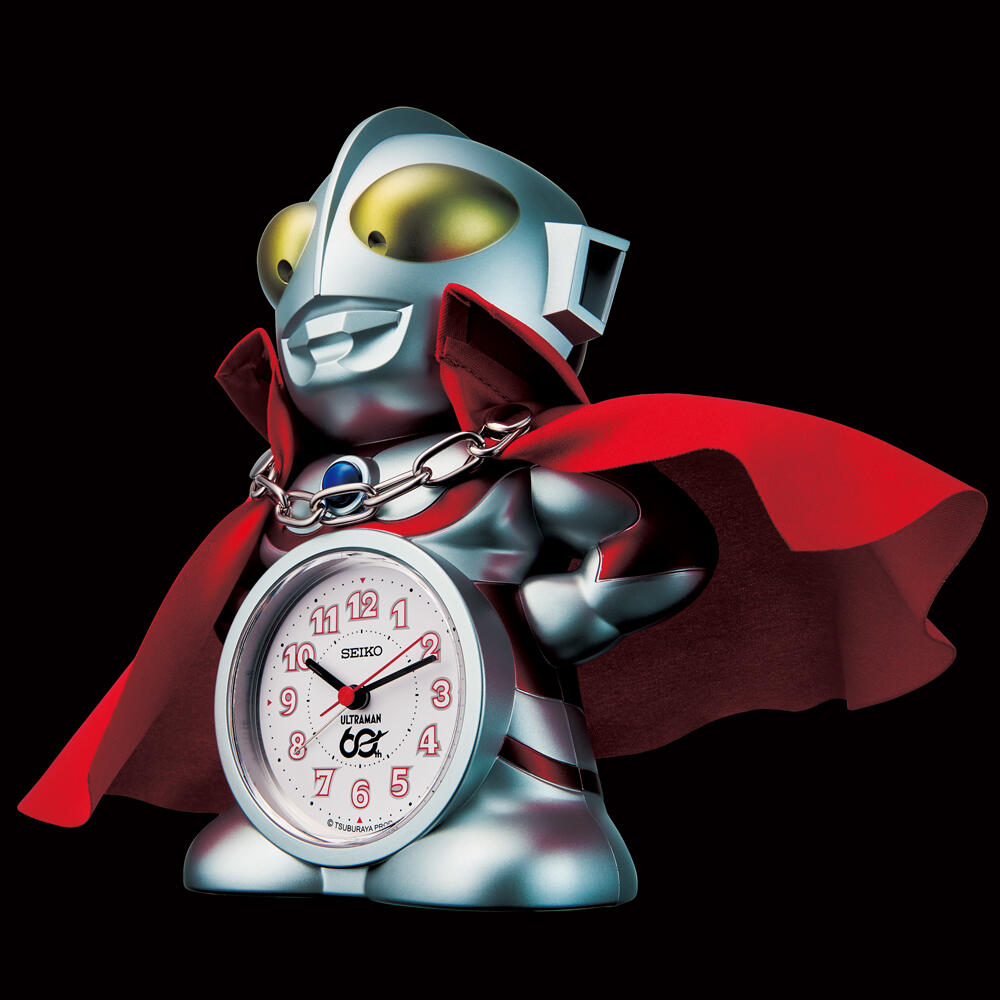マントあり　【数量限定60周年モデル】SEIKO セイコー ウルトラマン キャラクター 目覚まし時計【JF860A】