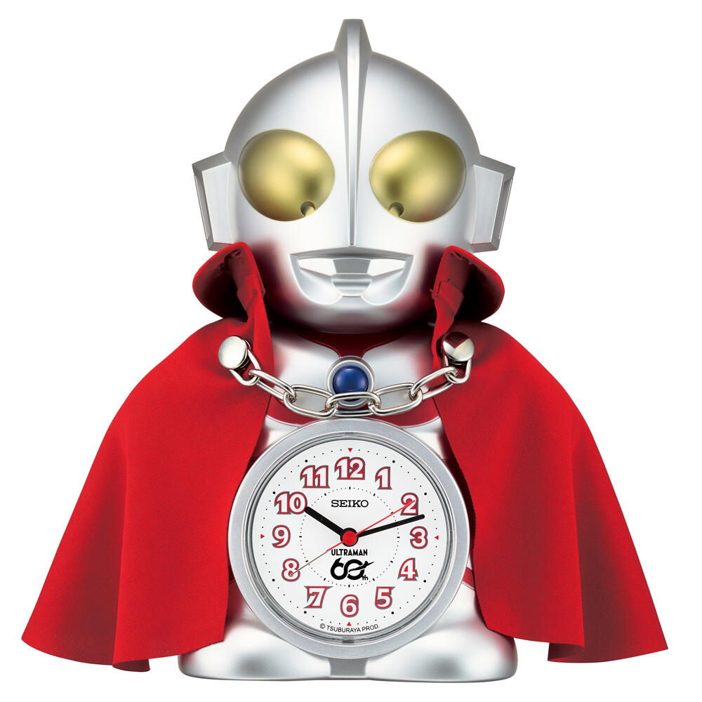 正面 【数量限定60周年モデル】SEIKO セイコー ウルトラマン キャラクター 目覚まし時計【JF860A】