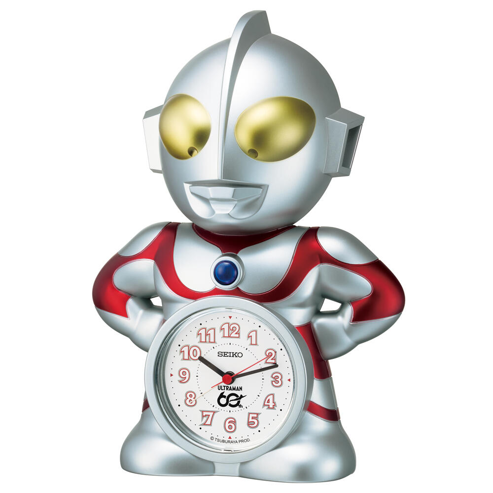 マントなし 【数量限定60周年モデル】SEIKO セイコー ウルトラマン キャラクター 目覚まし時計【JF860A】