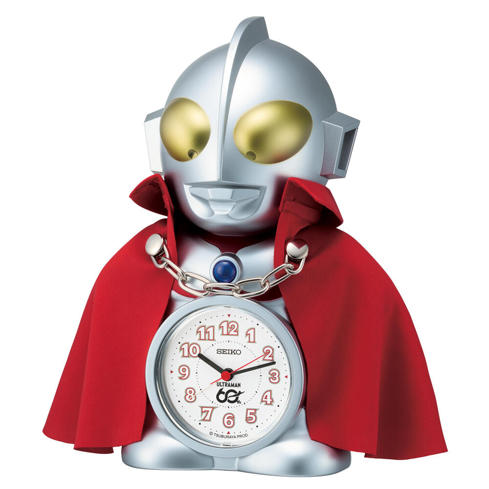 マントあり　【数量限定60周年モデル】SEIKO セイコー ウルトラマン キャラクター 目覚まし時計【JF860A】
