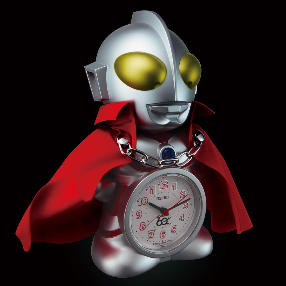 マント有り　【数量限定60周年モデル】SEIKO セイコー ウルトラマン キャラクター 目覚まし時計【JF860A】