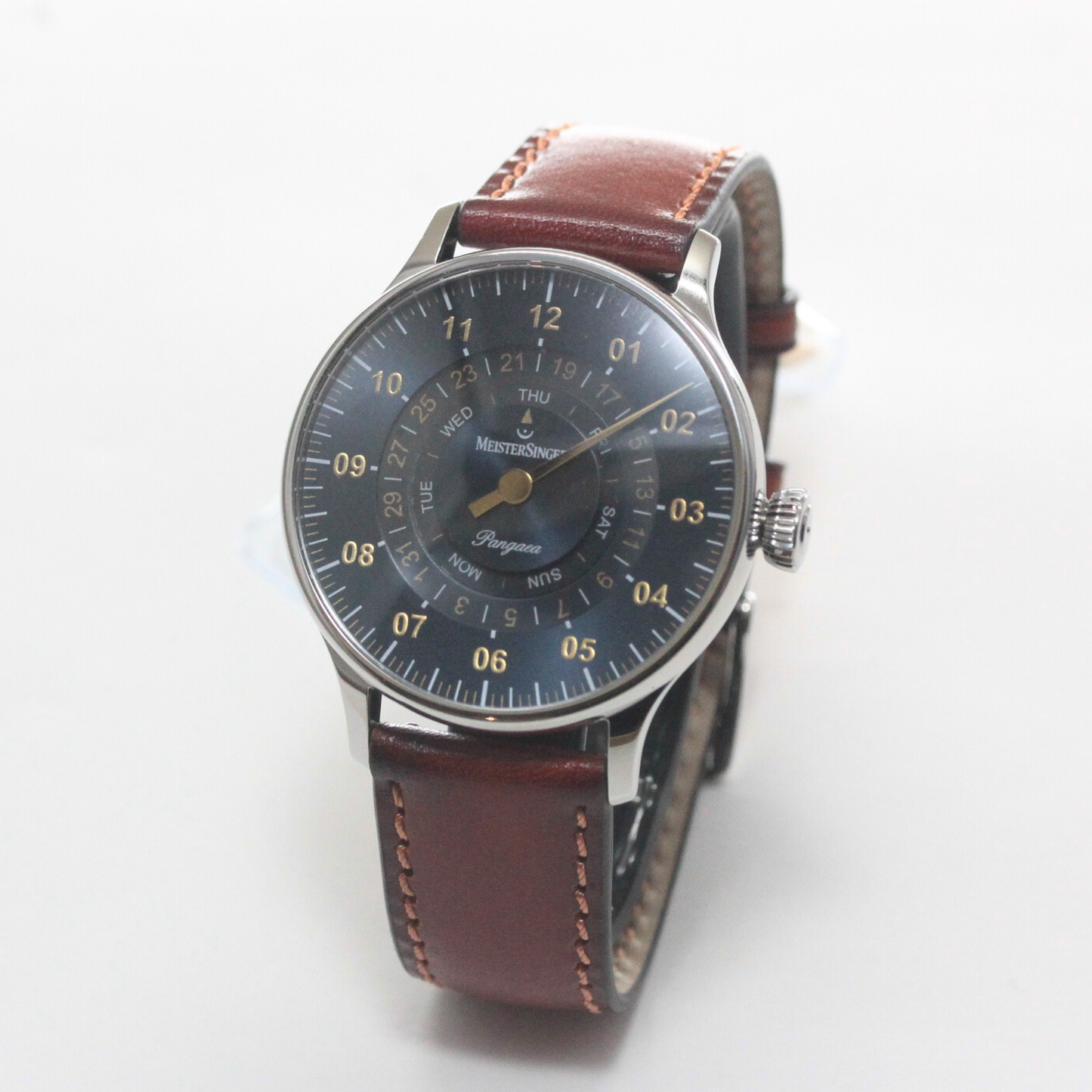 MeisterSinger (マイスタージンガ―)  Pangaea 自動巻き 腕時計 Day Date -Steel blue with gold PDD917G